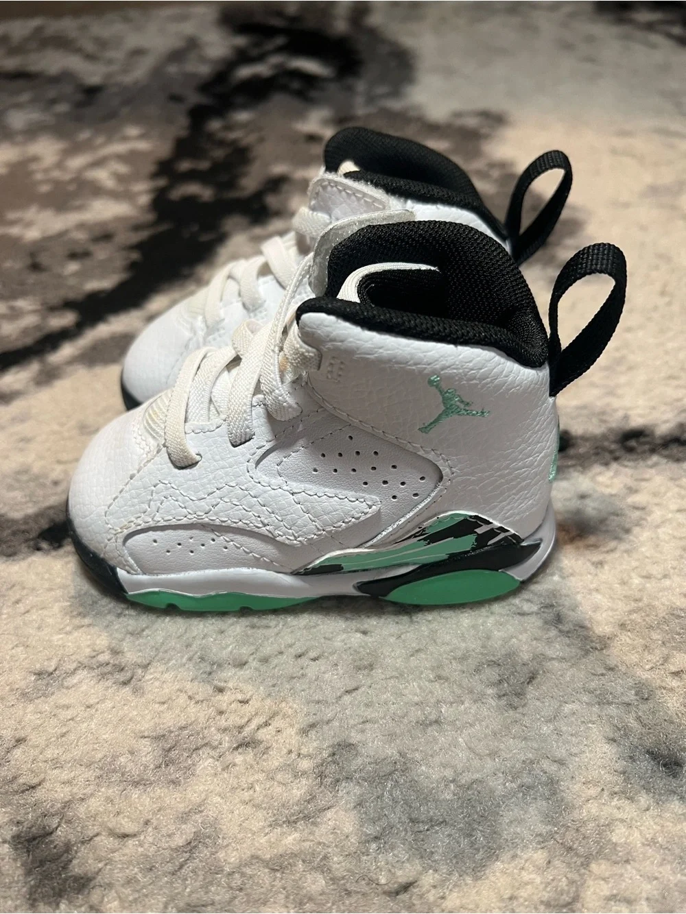 Jordan White and Black Baby Walker Sneakers